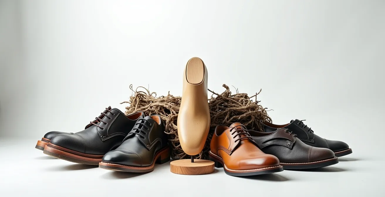 Comparaison visuelle entre accumulation de baskets et une paire unique bien entretenue